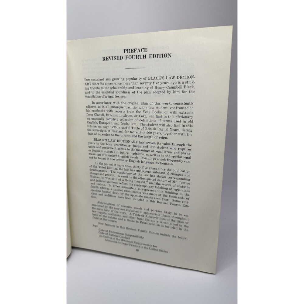 Black's Law Dictionary Revised Fourth 4th Edition 1968 Henry Campbell Black 1975 - Picture 12 of 14